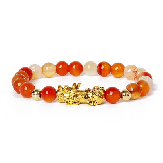Gold Pixiu Gemstone Bracelet – Symbol of Luck and Positive Energy | Zen Ara Grove