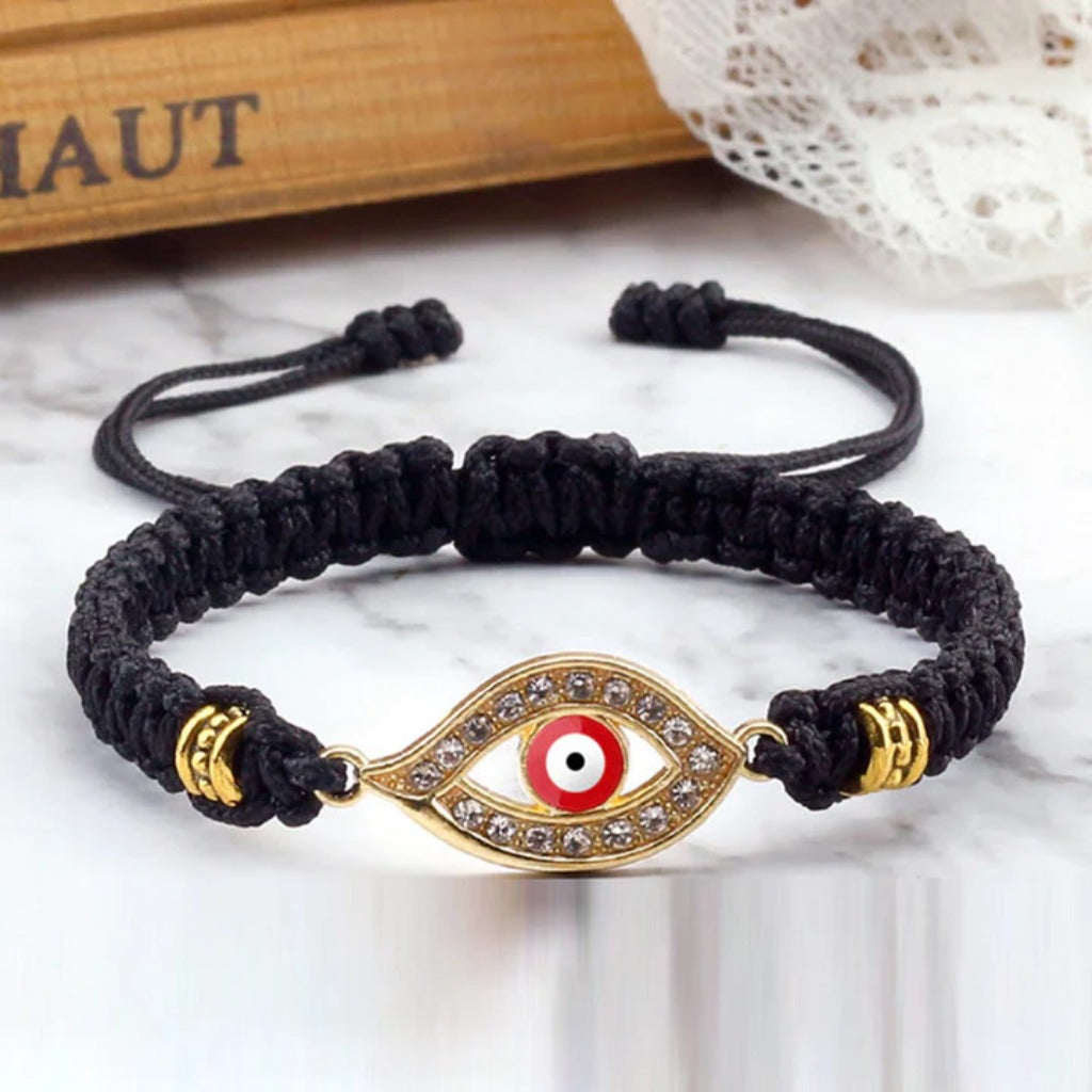 Adjustable Evil Eye Cord Bracelet – Ward Off Negativity, Invite Good Fortune | Zen Ara Grove