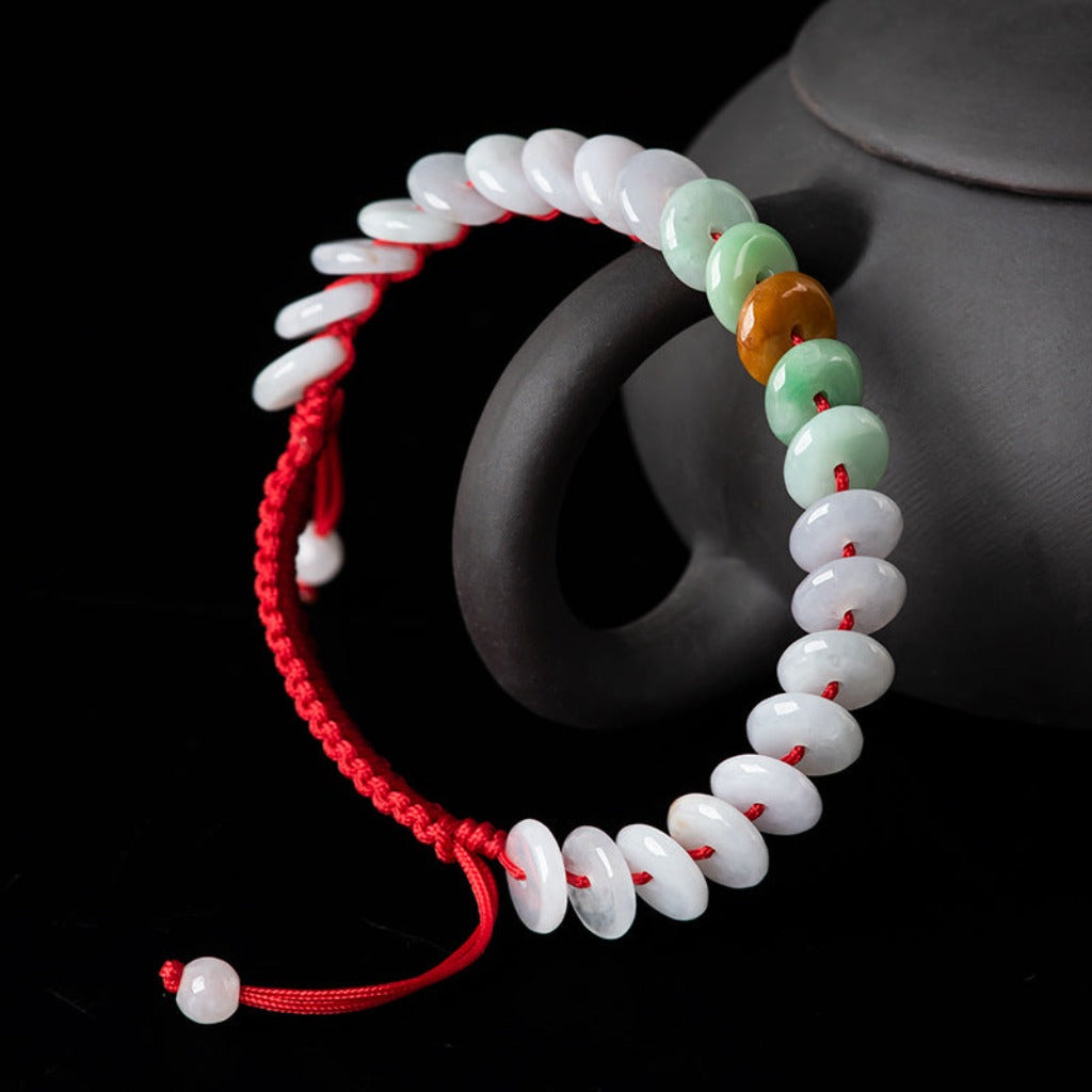Natural Jade Amulet Bracelet – Harmony in Every Thread | Zen Ara Grove