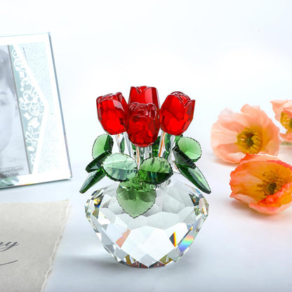 Eternal Bloom Crystal Glass Rose – A Timeless Symbol of Love | Zen Ara Grove