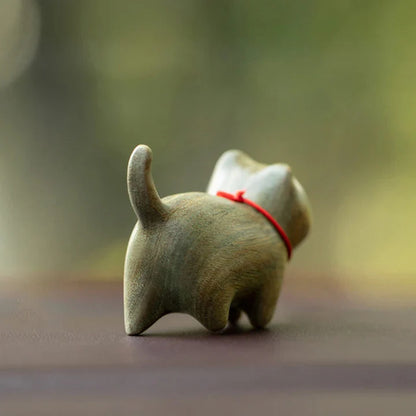 Green Sandalwood Small Leaf Red Sandalwood Cute Cat Animals Soothing Peace Decoration