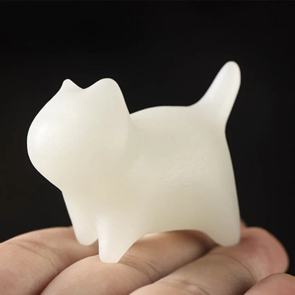 2Pcs Mini Cute Cat Glowstone Luminous Lucky Cat Energy Decoration | Zen Ara Grove