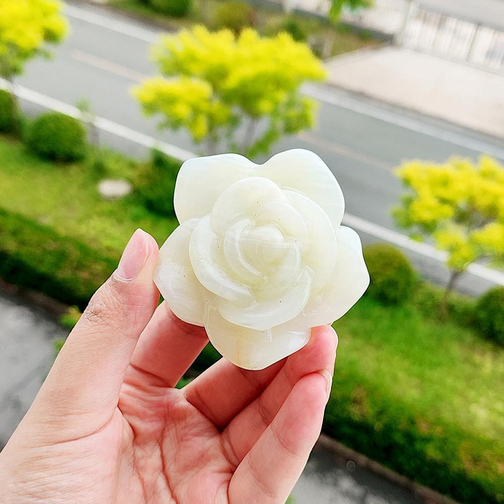 Natural Crystal Rose Ornament – Elegance in Motion, Beauty You Can Hold | Zen Ara Grove