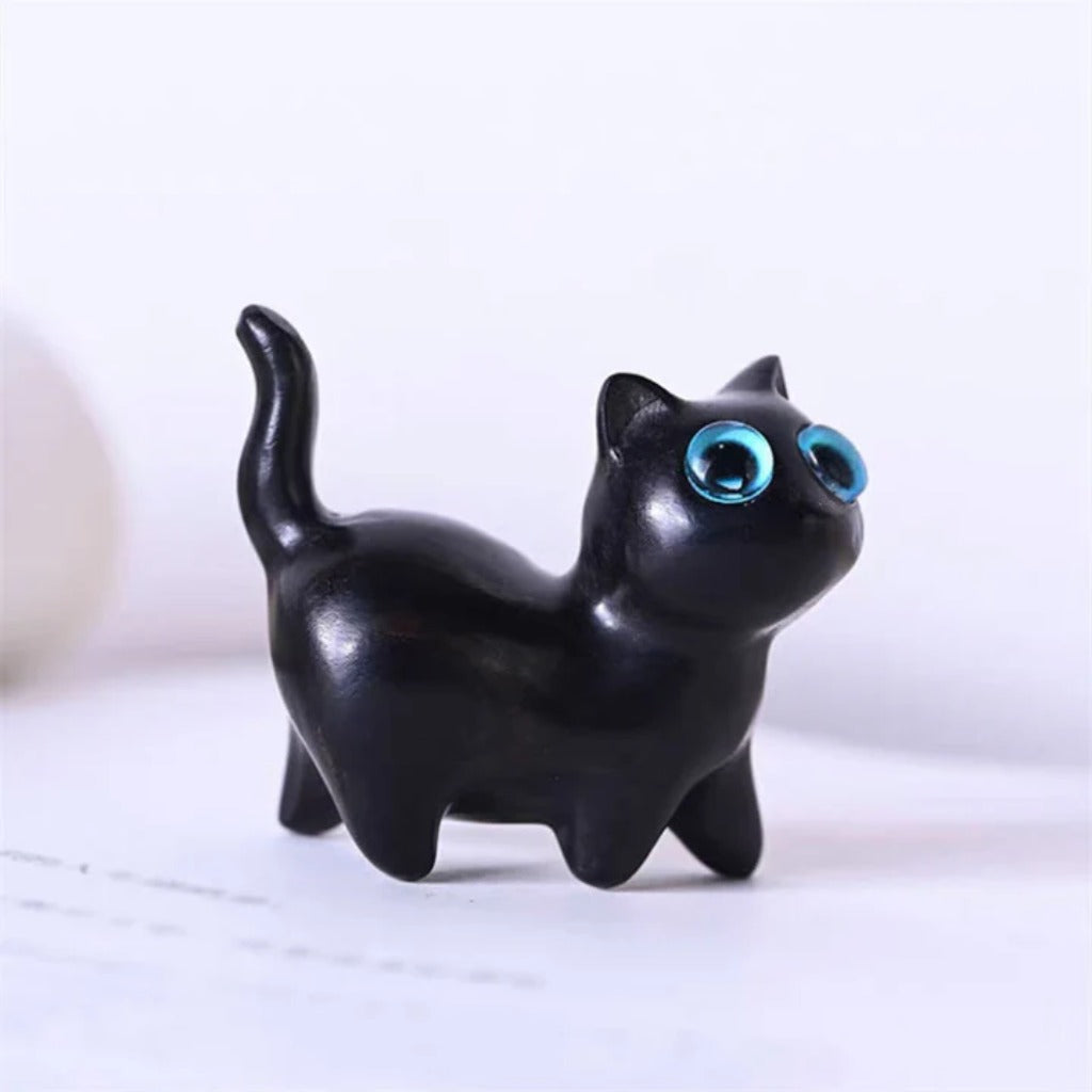 Green Sandalwood Small Leaf Red Sandalwood Cute Cat Animals Soothing Peace Decoration