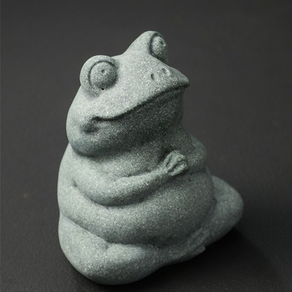 Handcrafted Qing Sandstone Frog Tea Pet – A Little Guardian of Calm Moments | Zen Ara Grove