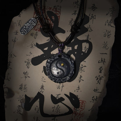 999 Silver Handcrafted Yin-Yang Necklace – Harmony & Blessing | Zen Ara Grove