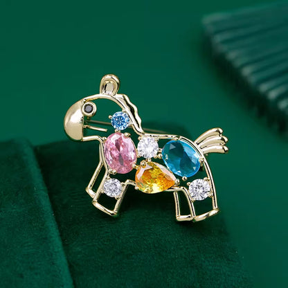 Swift Success – Horse Year Alloy Brooch Symbolizing Good Fortune | Zen Ara Grove