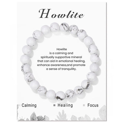 Crystal Beaded Bracelet with Elastic Cord – Handmade Design | Zen Ara Grove