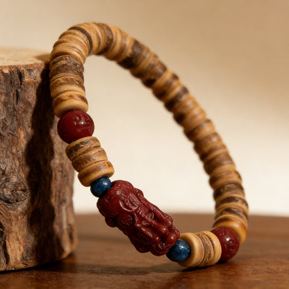 Limited Time Offer · Coconut Shell & Cinnabar Pixiu Layered Bracelet Set – Charm of Prosperity | Zen Ara Grove
