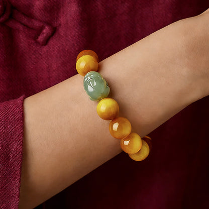 Tiger Eye and Jade Pixiu Twelve Zodiac Bracelet — Meaning of Protection & Fortune | Zen Ara Grove