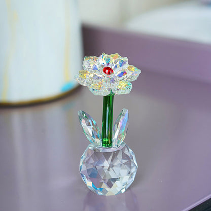 Crystal Glass Sunflower – Blooming with Rainbow Light and Endless Warmth | Zen Ara Grove