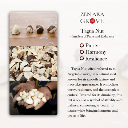 Hand-Carved Tagua Guanyin Statue with Lotus Base – Symbol of Compassion, Blessings & Peace | Zen Ara Grove