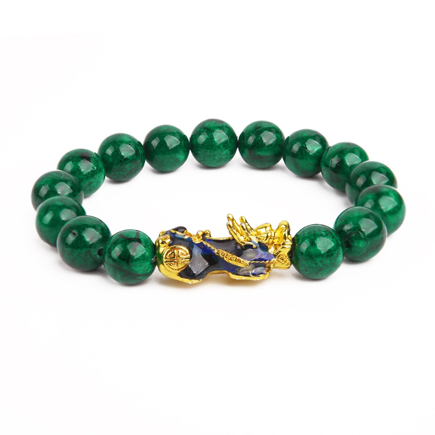 Jade-Tone Pixiu Sand-Gold Inspired Protection Bracele | Zen Ara Grove