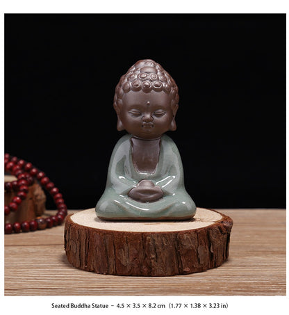 Zen Little Monk Tea Pet – Handmade Ceramic & Purple Clay Figurine for Tea Table Décor | Zen Ara Grove