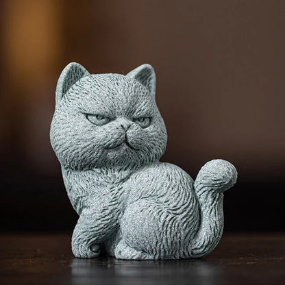 TODAY ONLY! Small Cat Home Tea Pet Figurine Desk Decoration | Zen Ara Grove