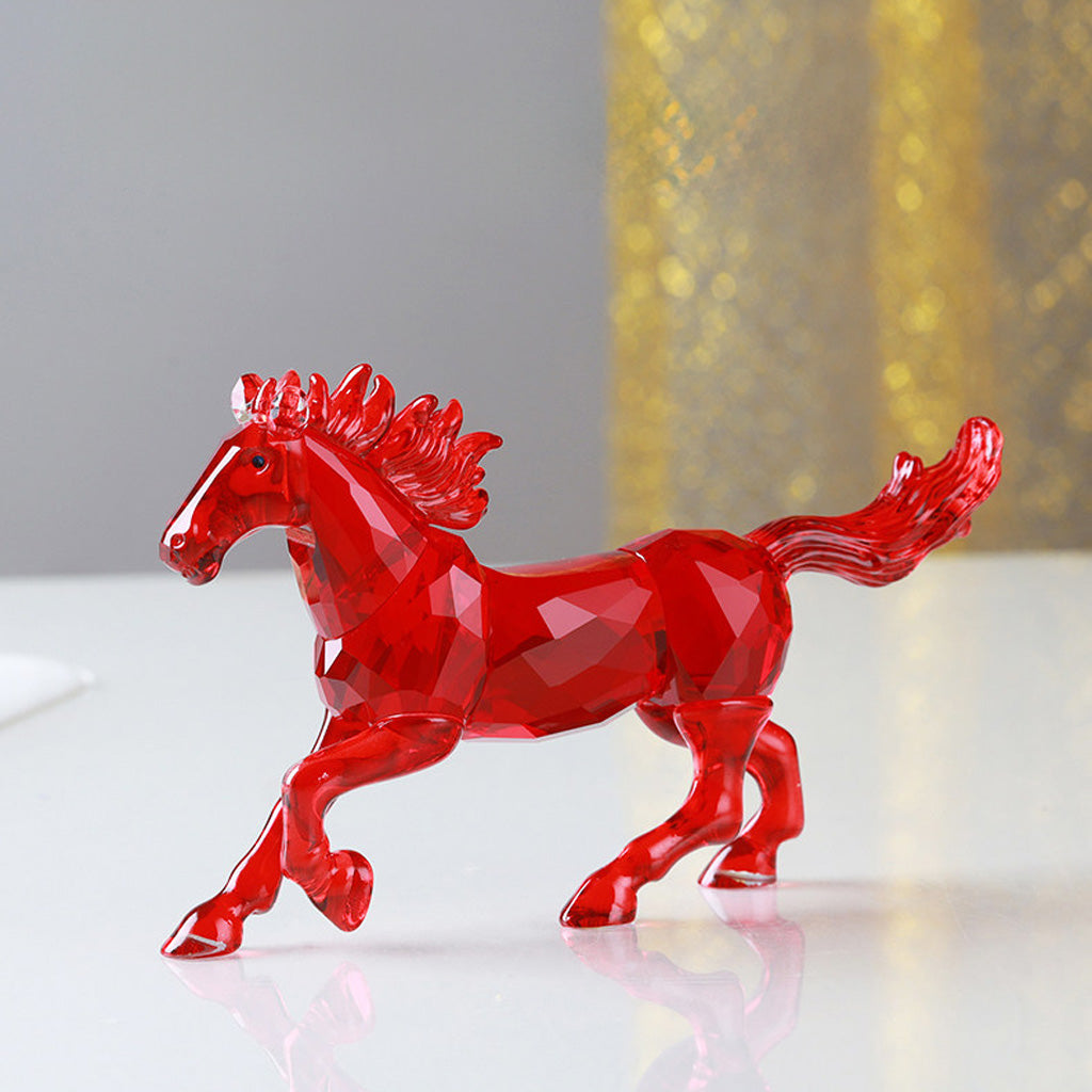 Galloping Crystal Glass Horse Figurine – A Symbol of Freedom and Power | Zen Ara Grove