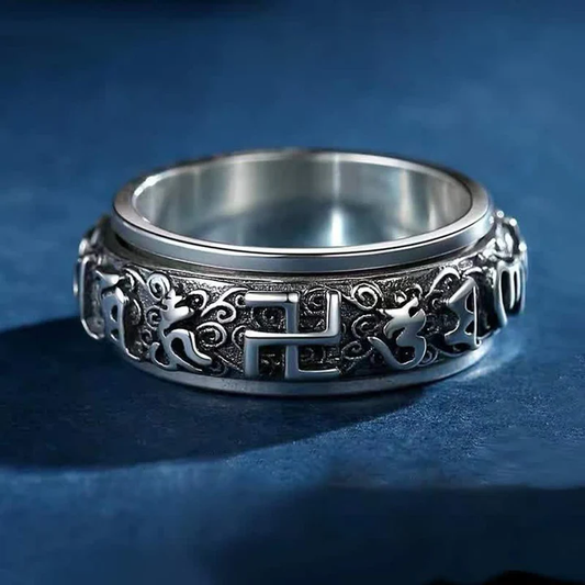 Spinning Mantra Ring – Six Syllables of Blessing | Zen Ara Grove