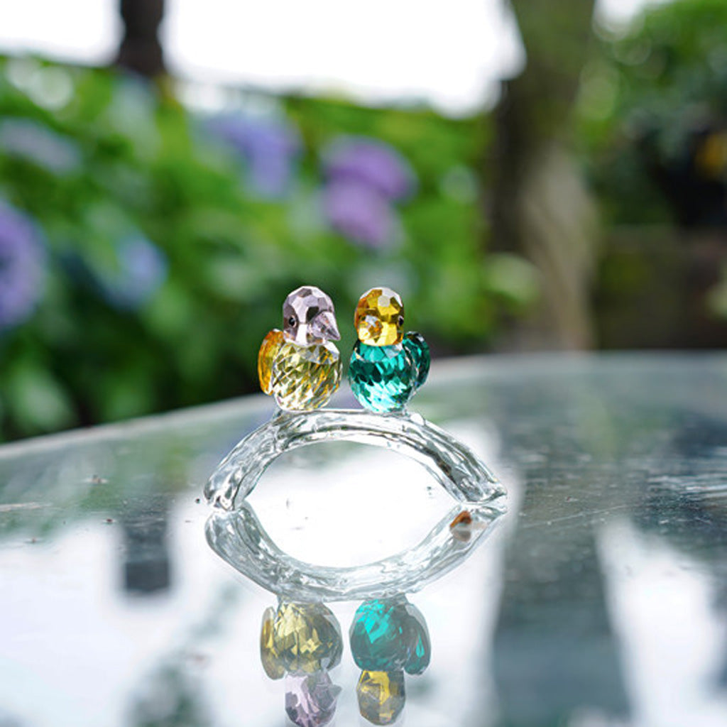 Crystal Glass Bird Figurine – A Graceful Symbol of Companionship | Zen Ara Grove