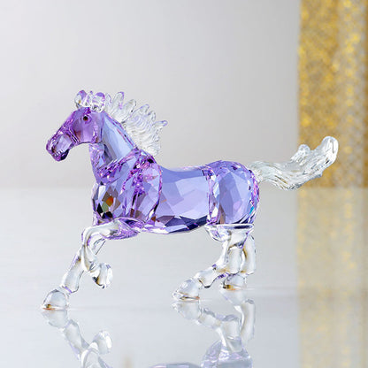 Galloping Crystal Glass Horse Figurine – A Symbol of Freedom and Power | Zen Ara Grove