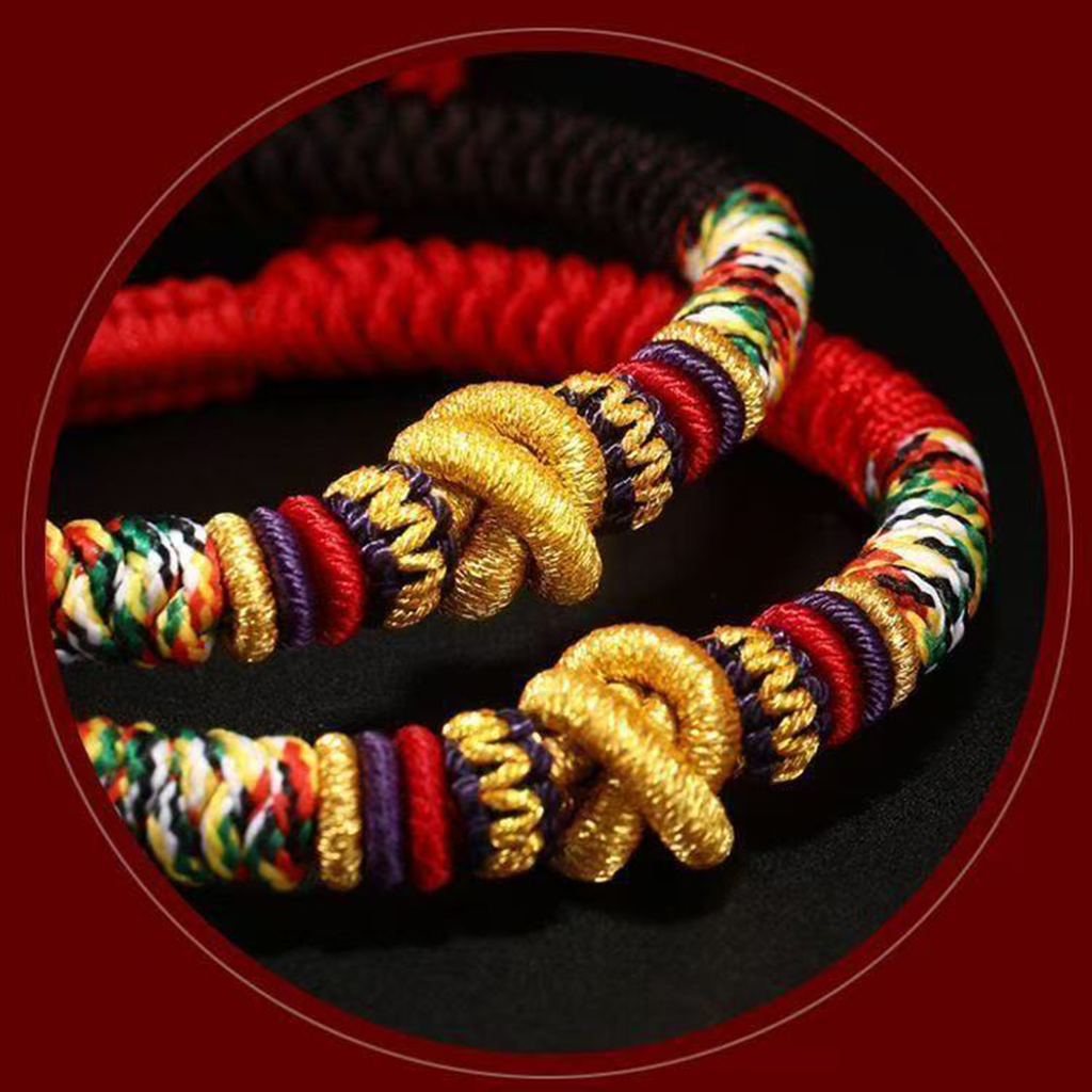 Handcrafted Adjustable Vajra Knot Red String Bracelet – Strength & Protection