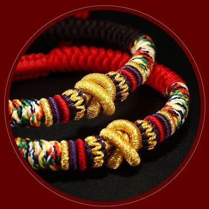 Handcrafted Adjustable Vajra Knot Red String Bracelet – Strength & Protection