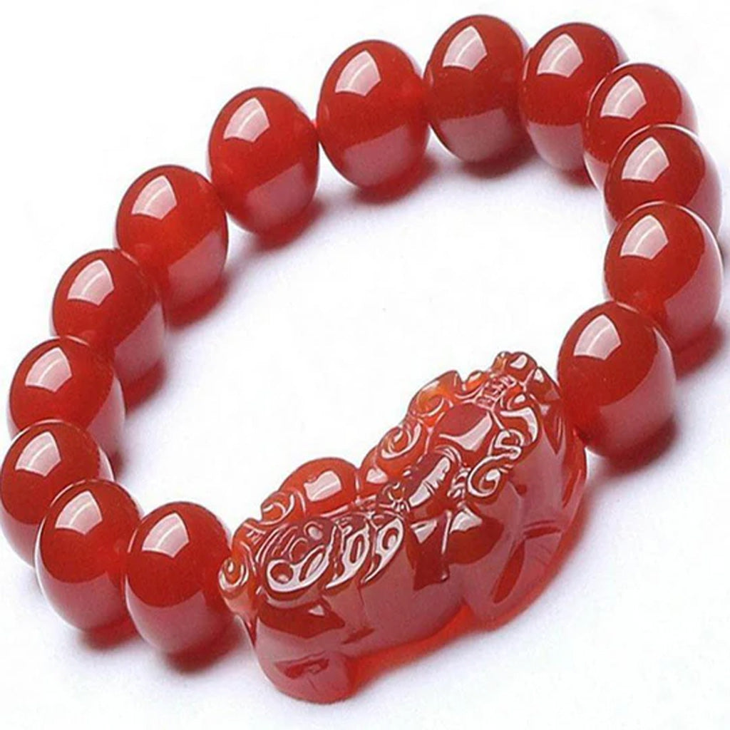 Red Agate Pixiu Bracelet – Blessing of Wealth | Zen Ara Grove