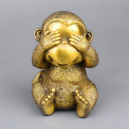 Zodiac Brass Monkey Statues – "Four-Nos" Wisdom & Mindfulness Décor | Zen Ara Grove