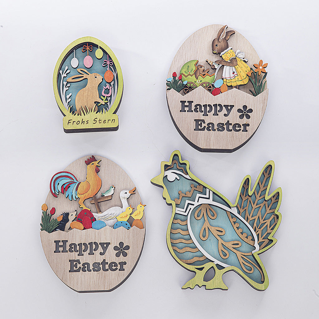 Easter Wooden LED Bunny & Chicken Décor – Symbol of Light & Hope | Zen Ara Grove
