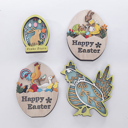 Easter Wooden LED Bunny & Chicken Décor – Symbol of Light & Hope | Zen Ara Grove