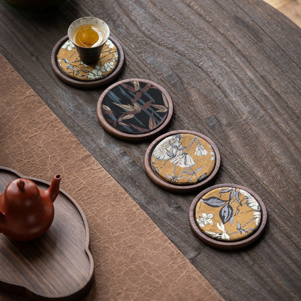 Bamboo Leaf Wood Coaster - Zen Tea Mat