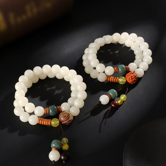 Twin Snow-Circle Bodhi Mala