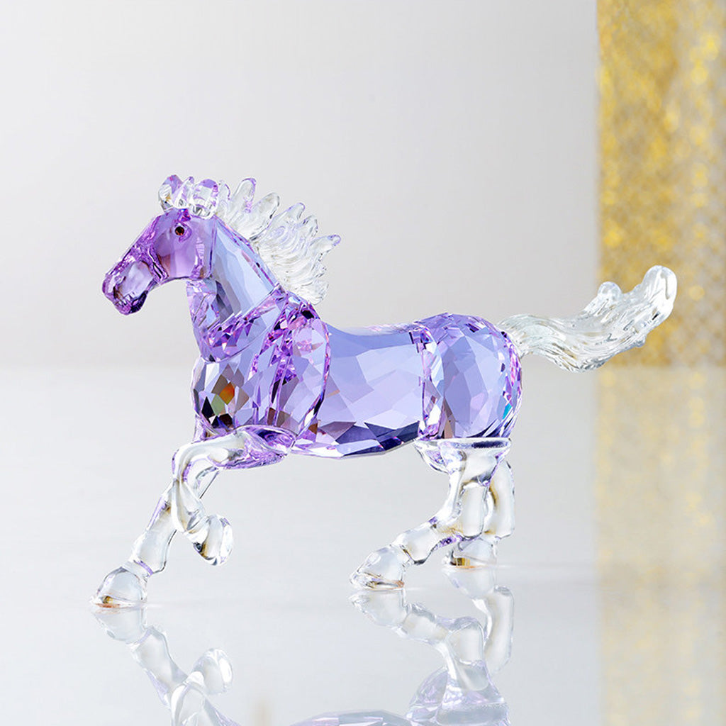 Galloping Crystal Glass Horse Figurine – A Symbol of Freedom and Power | Zen Ara Grove