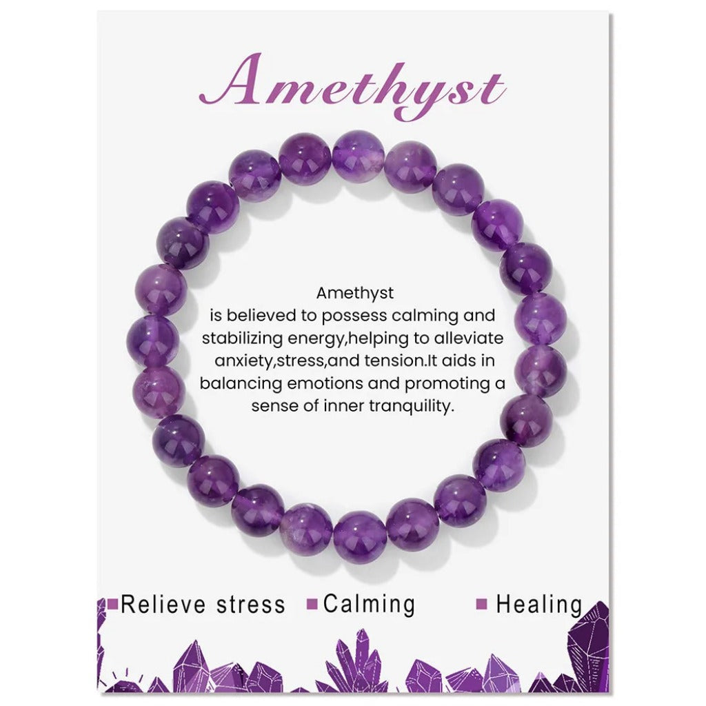 Crystal Beaded Bracelet with Elastic Cord – Handmade Design | Zen Ara Grove