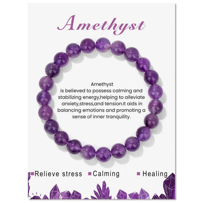 Crystal Beaded Bracelet with Elastic Cord – Handmade Design | Zen Ara Grove