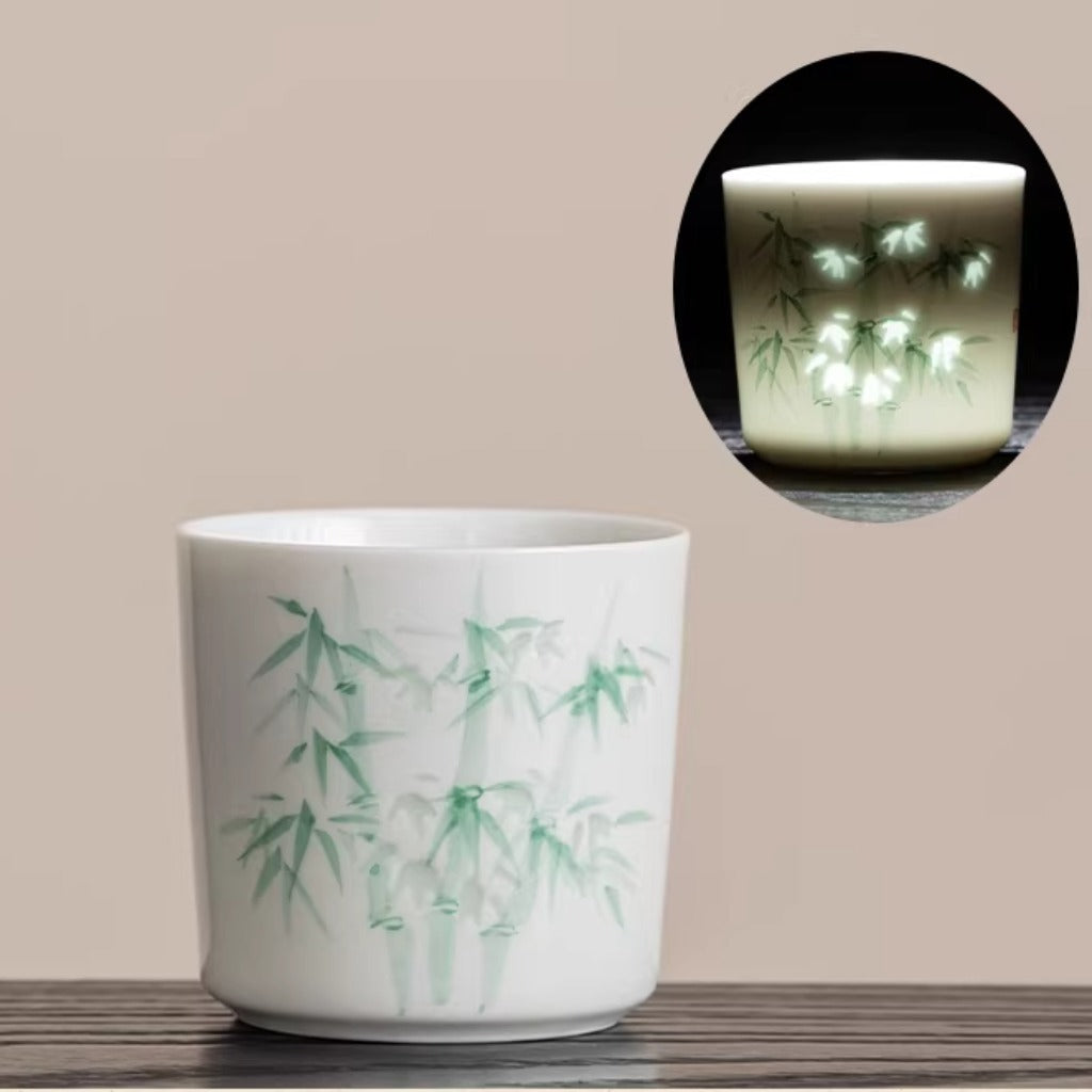 Hand-Painted Yingqing Translucent Porcelain Cup – Under-Glaze Artistry | Zen Ara Grove