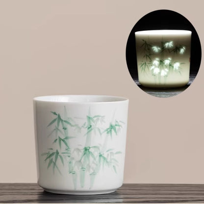 Hand-Painted Yingqing Translucent Porcelain Cup – Under-Glaze Artistry | Zen Ara Grove