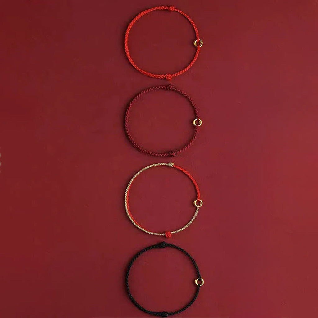 Adjustable Hand-Braided Circle Bracelet or Anklet — Balance & Connection