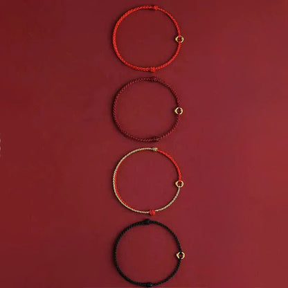 Adjustable Hand-Braided Circle Bracelet or Anklet — Balance & Connection