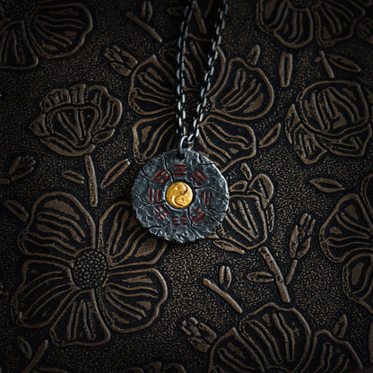 999 Pure Silver Handcrafted Tai Chi Bagua Pendant Necklace – Protection & Harmony | Zen Ara Grove