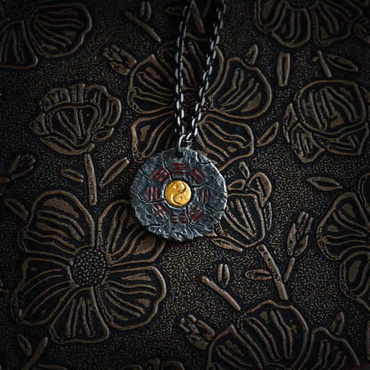 999 Pure Silver Handcrafted Tai Chi Bagua Pendant Necklace – Protection & Harmony | Zen Ara Grove