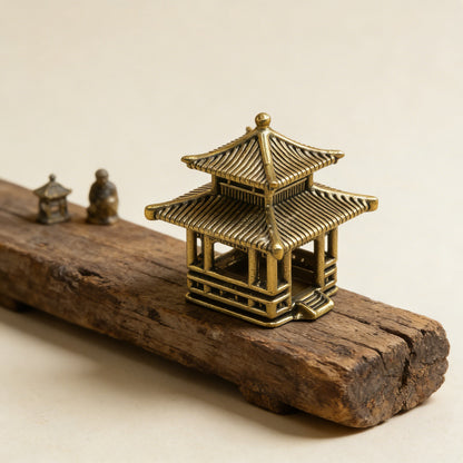 Limited Time Offer · Handcrafted Brass Miniature Pavilion Set – Symbol of Serenity and Wisdom | Zen Ara Grove