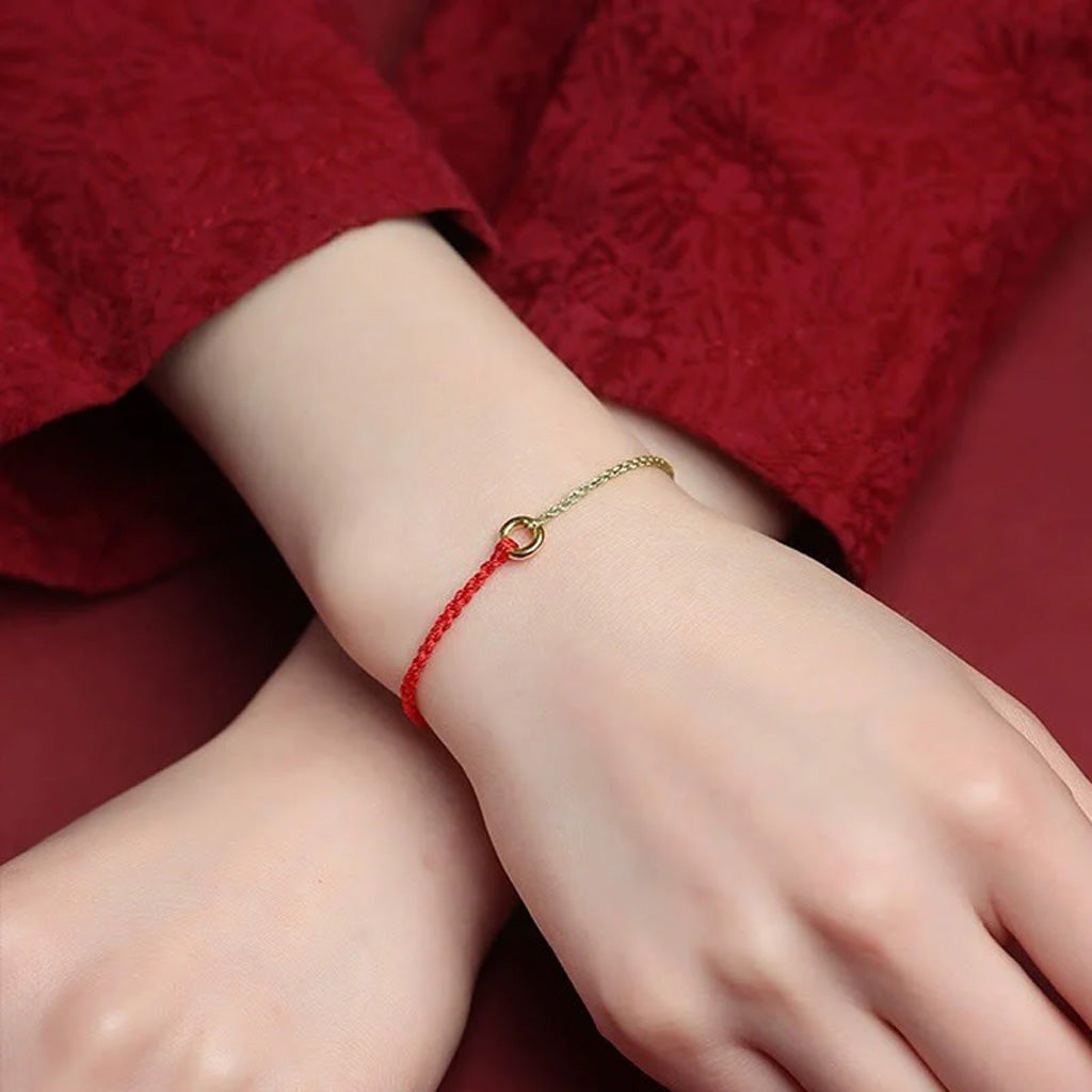 Adjustable Hand-Braided Circle Bracelet or Anklet — Balance & Connection