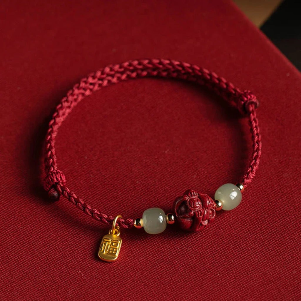 LIMITED TIME OFFER-Handmade Adjustable Red Cord Bracelet – 12 Chinese Zodiac for Good Fortune | Zen Ara Grove