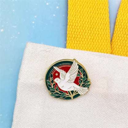 LIMITED TIME OFFER · Olive Branch Encircled Dove Brooch – Timeless Emblem of Peace and Compassion | Zen Ara Grove