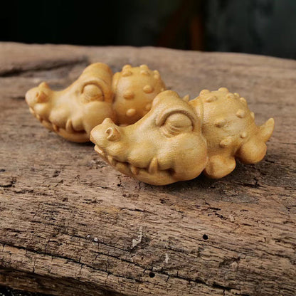 Hand-Carved Wooden Crocodile Figurine – Crafted Charm and Natural Warmth | Zen Ara Grove