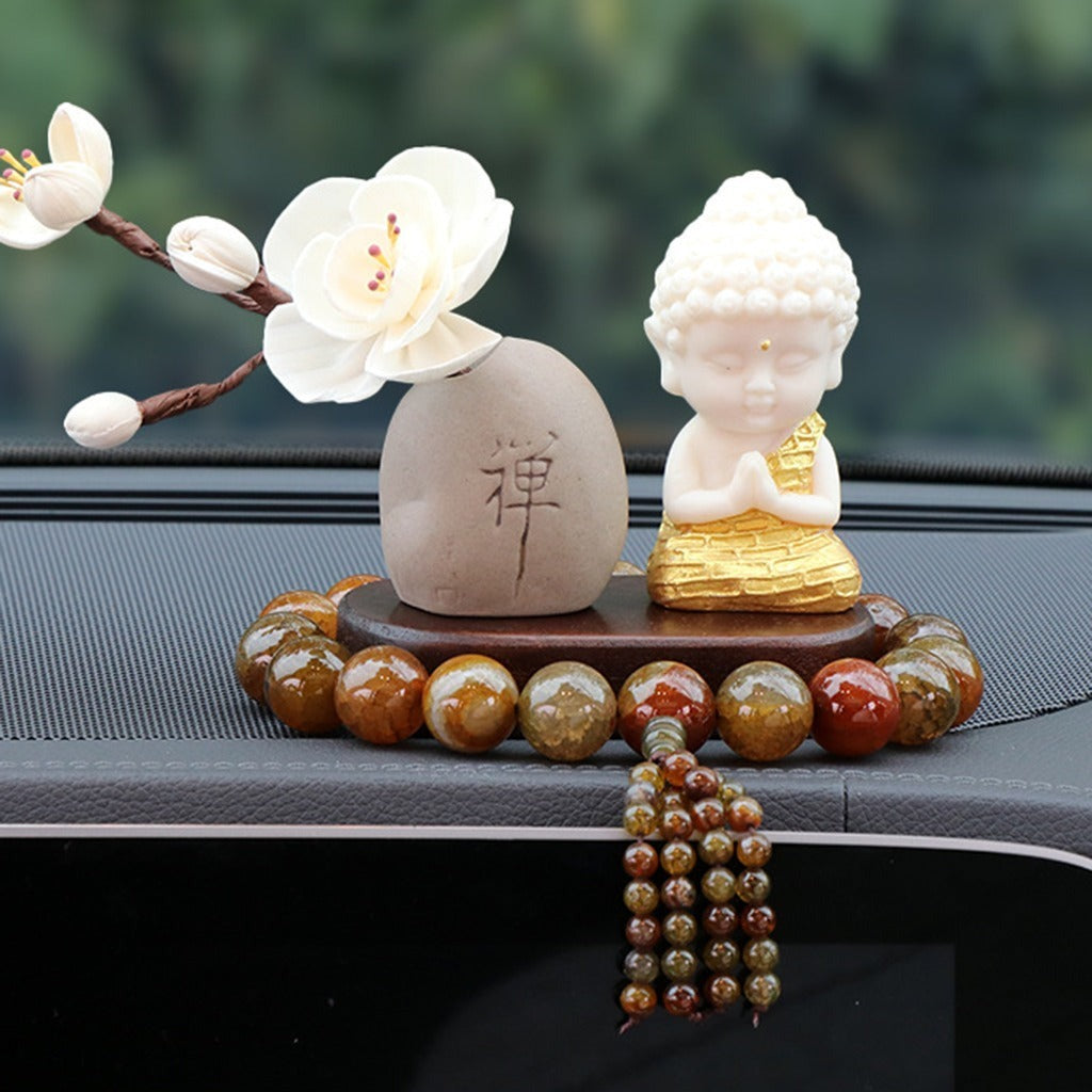 Handmade Golden Lotus Buddha Figurine – Symbol of Serenity, Wisdom & Inner Peace | Zen Ara Grove