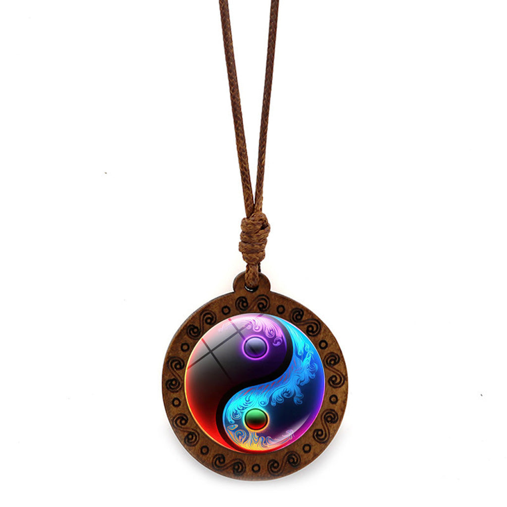 Limited Time Offer · Yin-Yang Galaxy Wood Necklace – Balance & Harmony | Zen Ara Grove
