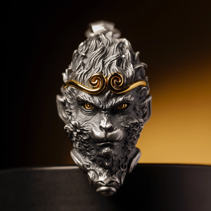 Wukong Pendant – The Monkey King with Golden Headband | Zen Ara Grove