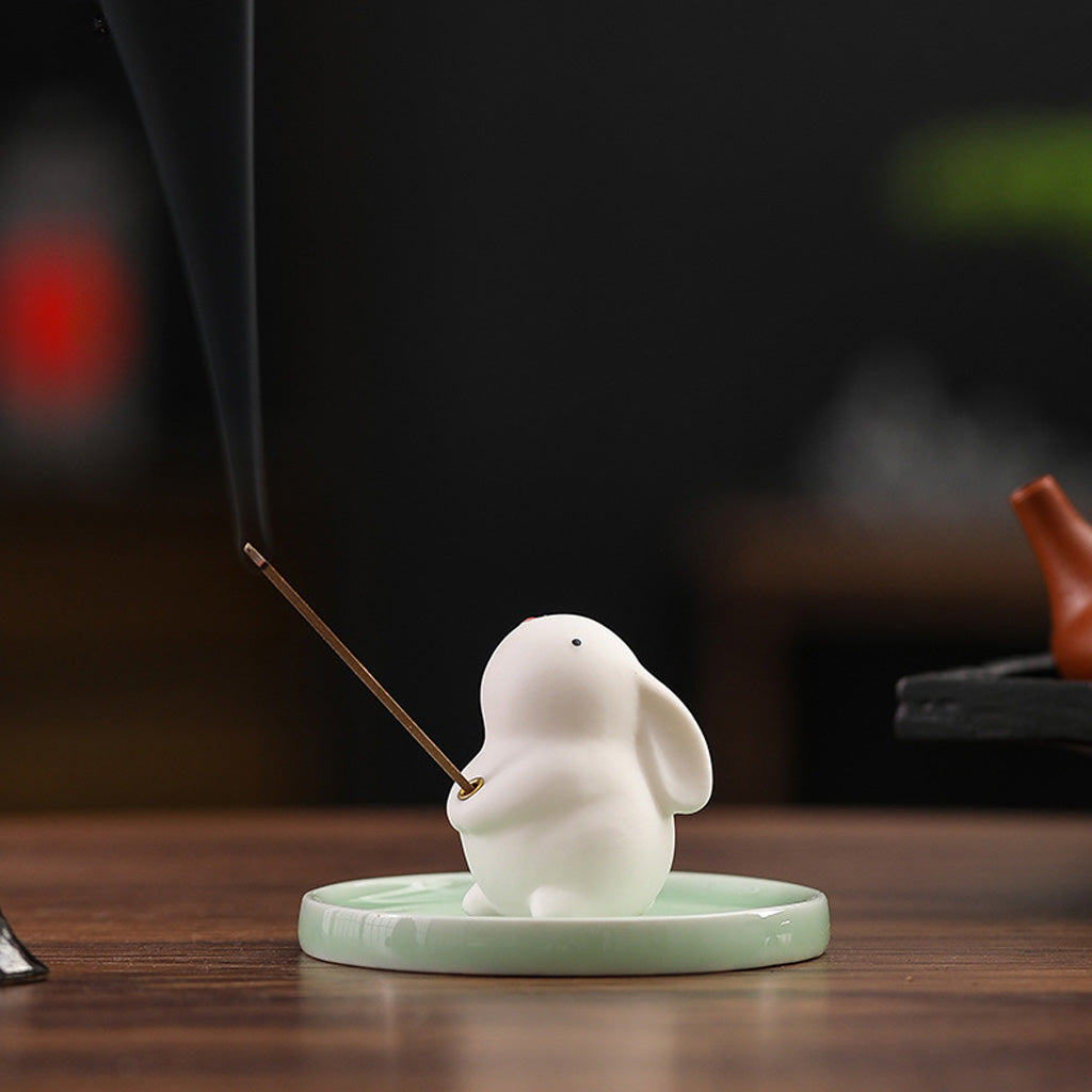 Cute Ceramic Bunny Incense Holder – Playful & Functional Décor Piece | Zen Ara Grove