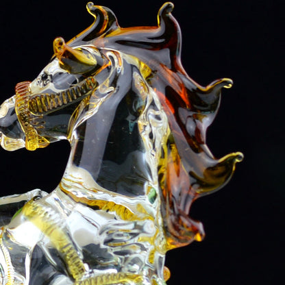 Colorful Crystal Glass Zodiac Horse Figurine – Symbol of Strength and Progress | Zen Ara Grove